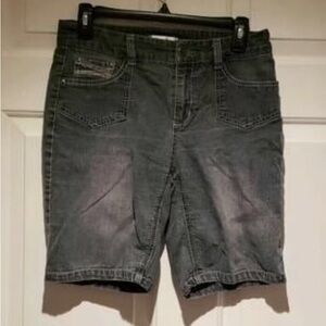 Christopher & Banks Charcoal Denim Shorts